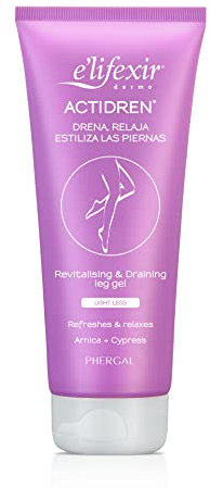 E'LIFEXIR Actidren - Gel Relajante de Piernas | Drena, Relaja y Estiliza las Piernas| Mejora la Circulación | Reduce el Volumen de Piernas y Tobillos Hinchados | 200 ml