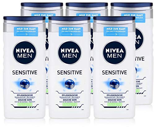 Nivea Men Sensitive Shower Cream Shower Gel 250 ml Pack of 6