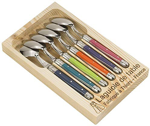 Jean Dubost Laguiole London Mix 97/13154 Set of 6 Coffee Spoons