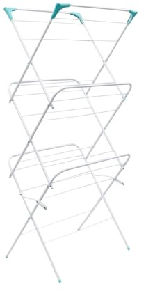 JVL Three-Tier Folding Concertina Laundry Washing Clothes Horse Airer