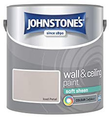 Johnstone's - Wall & Ceiling Paint - Iced Petal - Soft Sheen Finish - Emulsion Paint - Fantastic Coverage - Easy to Apply - Dry in 1-2 Hours - 12m2 Coverage per Litre - 2.5L