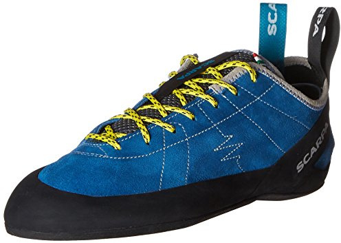 SCARPA Men's Helix Lace Rock Climbing Shoes for Trad & Sport Climbing - Hyper Blue - 10.5