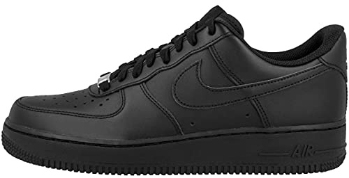 Nike Unisex-Erwachsene AIR Force 1 '07 Low-Top, schwarz/schwarz, 47.5 EU
