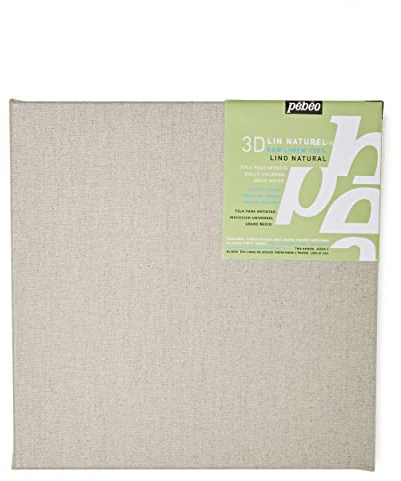PEBEO 795501 Gedeo 30 x 30 cm 3D-linne naturliga stretchers universalbeläggning fyrkantiga format, brun