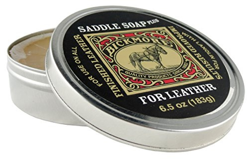 Bickmore Saddle Soap Plus - 6.5oz - Leather Cleaner & Conditioner with Lanolin - Restorer, Moisturizer, and Protector
