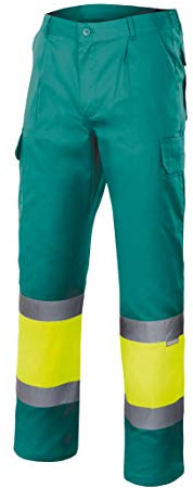 Velilla 156 - Signalhose (Größe XL) Farbe grün und gelb fluoreszierend