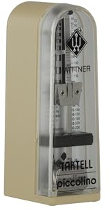 Wittner Metronom Taktell Piccolino Serie 890 - Plasthölje - Utan klocka - Elfenben - Mekanisk uppvridning - Inga batterier behövs - Tillverkad i Tyskland