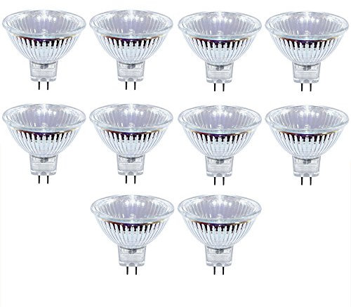 NCC-Licht 10 x Halogen Leuchtmittel 50W GU5,3 MR16 12V FL 50 Watt Lampe 38°