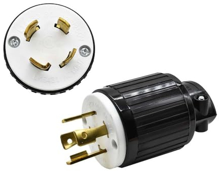Superior Electric YGA025 Twist Lock Electrical Plug 4 Wire, 30 Amps, 125/250V, NEMA L14-30P
