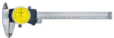 Mitutoyo 505-735 D15TXWW Dial Caliper, ID, OD Carbide, 0 mm-150 mm, 0.02 mm