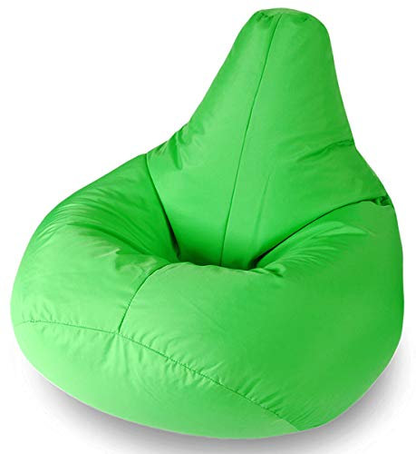 Beautiful Beanbags - Highback Beanbag for Kids - Indoor/Outdoor Lounge Chair - Water Resistant - 35 Inches - Manufactured in UK - Lime