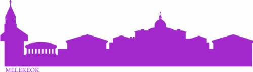 INDIGOS UG - Wandtattoo Wohnzimmer - Wandaufkleber Melekeok 240x64 cm - Flieder e576 Skyline Stadt - Aufkleber Kinderzimmer Schlafzimmer Küche Badezimmer Büro Dekoration