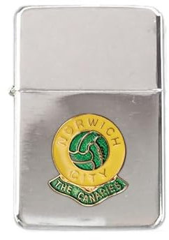 Knight Norwich City football club stormproof petrol lighter