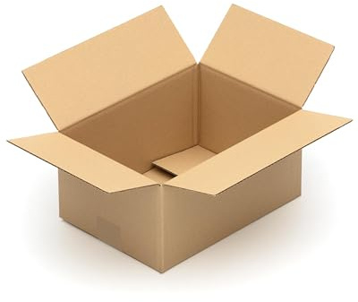 KK Verpackungen Versandkartons 300 x 215 x 140 mm Braun 1-wellig (Außenmaß 306 x 220 x 148 mm) | 50 Stück, Faltkartons Kartons für Versand als DHL Päckchen M DPD Hermes GLS Paketklasse S (KK20)