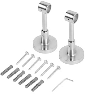 Ventanara® Wand und Deckenhalterung Gardinenstange doppelt für 16 mm Durchmesser 2er Set