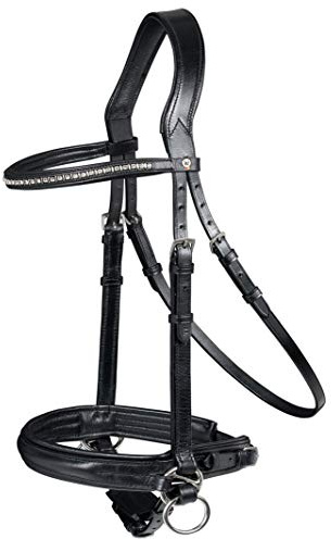 WALDHAUSEN Trensenzaum X-Line Gebisslos, Warmblut, schwarz