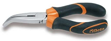 Beta 1164BM 160 - Pinze a becchi piatti lunghissimi piegati zigrinati impugnatura bimateriale