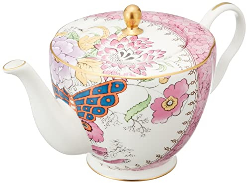 Wedgwood Arlecchino farfalla Bloom Teiera in ceramica