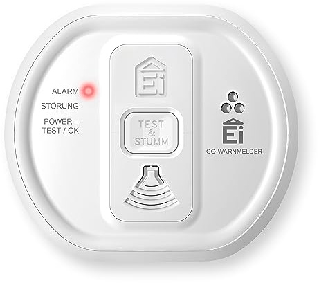 Ei Electronics Ei208 Kohlenmonoxidmelder, CO-Melder mit 10-Jahres-Batterie | Mit Ereignisspeicher, geeignet für Wohnhäuser, Wohnwagen, Wohnmobil und Sportboote, Hergestellt in Irland