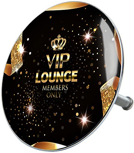 Sanilo Badewannenstöpsel VIP Lounge, Stöpsel für die Badewannen deckt den kompletten Abflussbereich ab, universal mit Motiv