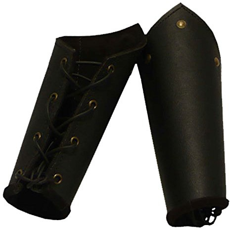 Läderarmband – Ready for Battle armskydd – svart