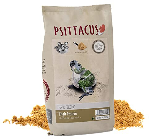 Psittacus High Protein Hand-Feeding Formula 2.2 lb | Diet for Baby Amazons, Cockatoos and Ringneck Parrots | Premium Food for Birds, 100% no-GMO