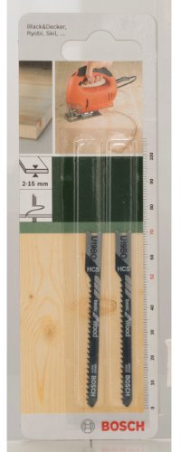 Bosch Accessories 2609256757 HCS - U 19 BO Lame de scie sauteuse pour Coupe courbe rapide dans le bois tendre Epaisseur 5-65 mm