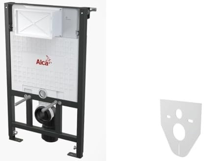 WC Vorwandelement für Trockenbau 100 cm inklusive Betätigungsplatte Weiss/ Weiss Unterputzspülkasten Spülkasten Wand WC hängend Schallschutz