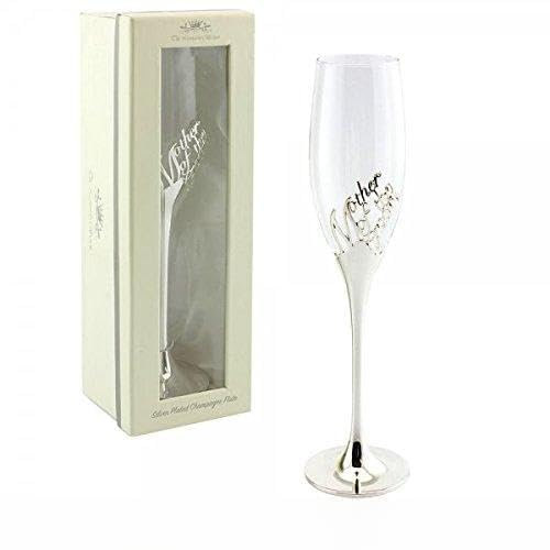 LEONARDO HOME personalisierbar Mother of The Groom versilbert Champagnerglas in Geschenkbox – mit eigenen Nachricht Personalised