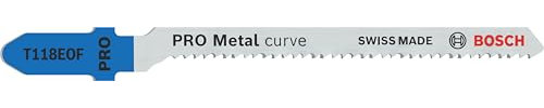 Bosch Professional 5x Stichsägeblatt T 118 EOF Flexible for Metal (für Stahlbleche, Zubehör Stichsäge) 1.5 - 4 mm