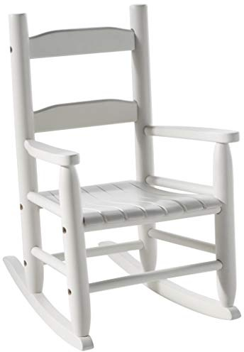 Lipper International Child's Rocking Chair, 14.5 W x 19.75 D x 23.75 H, White