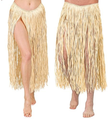 W WIDMANN MILANO Party Fashion - Hawaii Rock für Erwachsene | Länge 80 cm, Bastrock für Hawaii Mottoparty, Karneval, Sommerfest, Beachparty