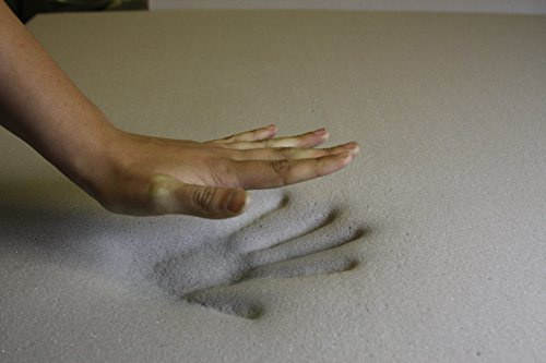 Full/Double Size 3 Inch Thick, 4 Pound Density Gray Visco Elastic Memory Foam Mattress Pad Bed Topper Made in The USA