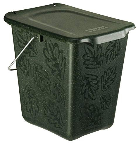Pattumiera Rotho Greenline 7l in verde, plastica, verde scuro, grande (7 litri)