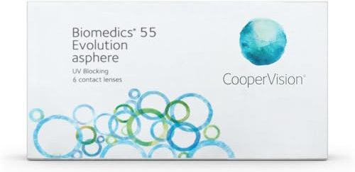 BIOMEDICS EVOLUTION CooperVision Biomedics 55 Evolution Monatslinsen weich, 6 Stück / BC 8.90 mm / DIA 14.20 mm / -6.50 Dioptrien