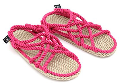 Nomadics JC Damen Sandale aus Seil Camel-Fuchsia, 38