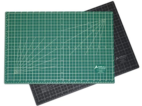 Adir Professional selbstwendbare Schneidematte, 91,4 x 121,9 cm, Grün/Schwarz