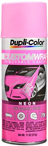 Dupli-Color ECWRC8650 Custom Wrap Neon Removable Automotive Paint - Dynamic Pink Spray Paint - 11 oz. Aerosol Can