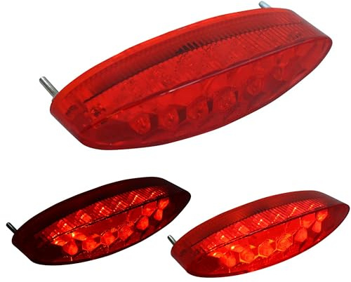 Alchemy Parts Rot Glas - E-Geprüft LED Rücklicht Motorräder Trikes Roller - Universelle Passform
