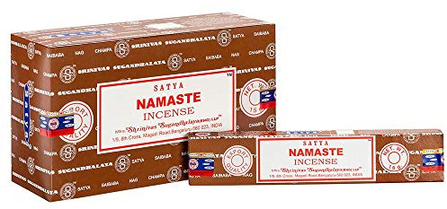 Satya Nag Champa Namaste - Varillas de Incienso (12 Paquetes)