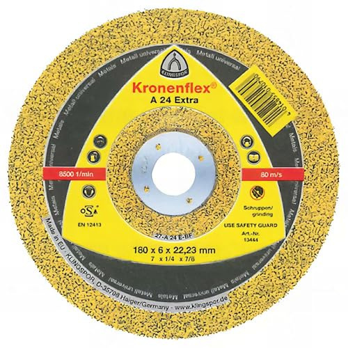 Klingspor A 24 EX Disque à tronçonner 180 x 6 x 22,23 mm gekrümmt 10 Stück