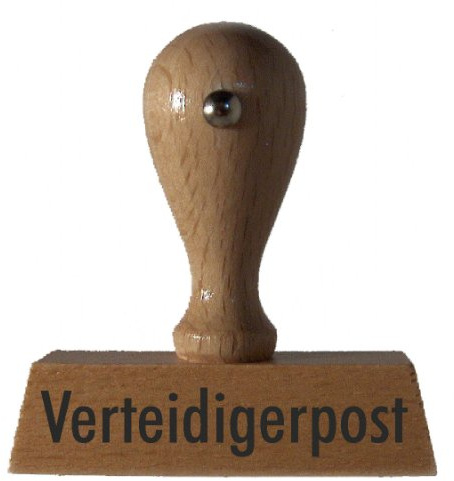 Rechtsanwalt-stempel Verteidigerpost vom Kaufhaus2010