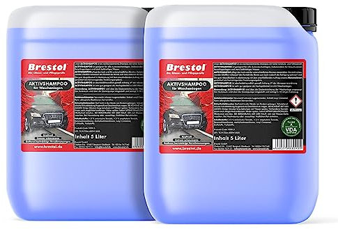Brestol Shampoing actif concentré de 10 litres - Mousse active - Pour l'extérieur - Pour voiture - Pour lavage de voiture - Carwash