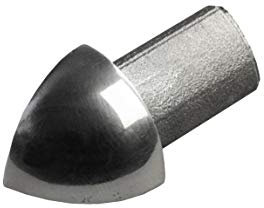 Fuchs Design Fliesenschiene Ecke Endstück Professional 12,5 mm Viertelkreis V2A Edelstahl glänzend- Außenecke