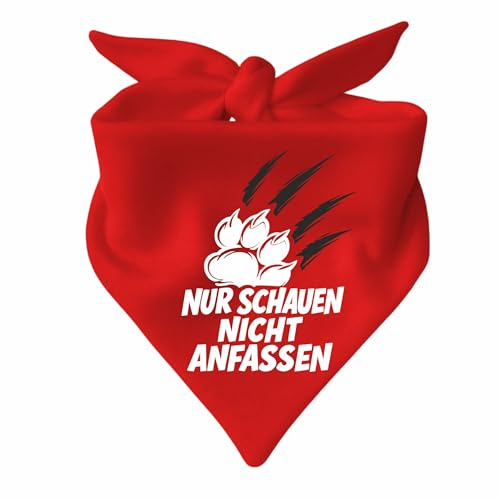 Hunde Dreiecks Halstuch (Fb: rot) (Gr. 1 (55 cm)) Nur schauen Nicht anfassen