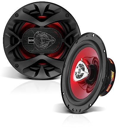 Boss Audio Systems CH6520 - Altavoces coaxiales para coche de 250W, rojo