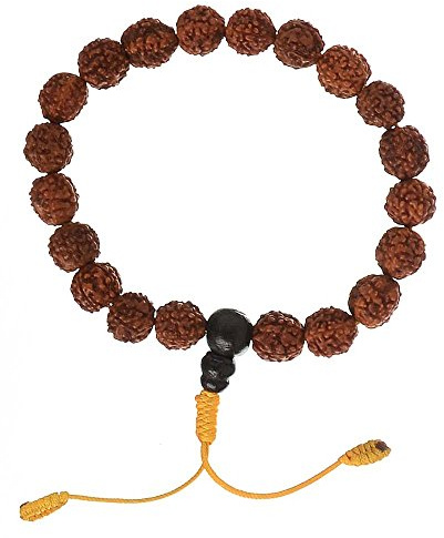 Mala hecho a mano con cuentas Rudraksha - Pulsera budista con perlas de 10 mm, Anpassungsfähig, Semillas de rudraksha, Perla, Anpassungsfähig, Semillas de rudraksha, Perla