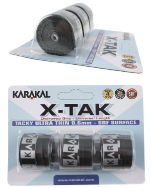 Karakal Griffband X-TAK für Tennis-, Badminton- und Squash-Schläger schwarz schwarz