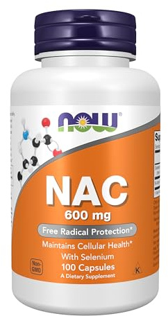 NOW Supplements, NAC (N-Acetyl Cysteine) 600 mg with Selenium, 100 Capsules