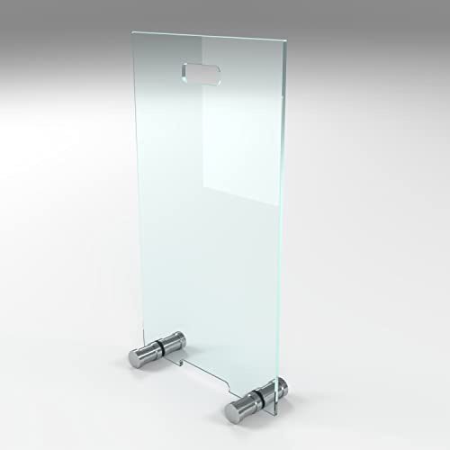 BIJON Kaminschutzgitter aus Spezial-Sicherheitsglas | Hitzeschutz Funkenschuztgitter, Ofenschutzgitter aus echtem ESG-Glas, Kamin Ofen Glas Funkenschutz FIREclassic 50 x 70 cm